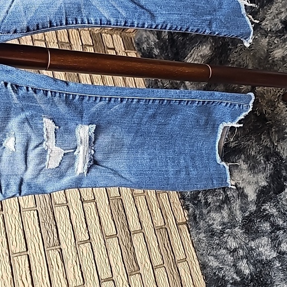 Madewell Cali Demi Boot Jeans Raw Hem Sz 32 - Picture 3 of 16